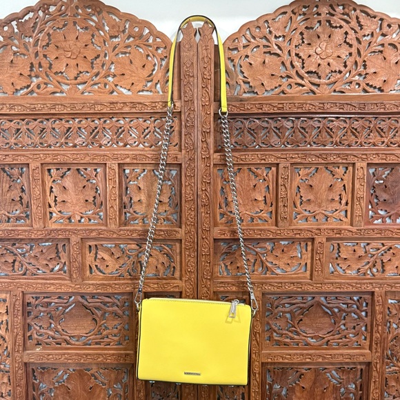 NWOT Rebecca Minkoff Vibrant Yellow Crossbody Bag - Picture 2 of 10
